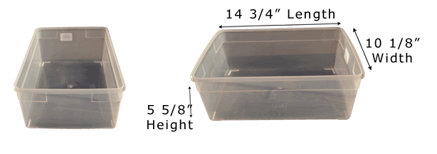 10 tub shoe box sizes